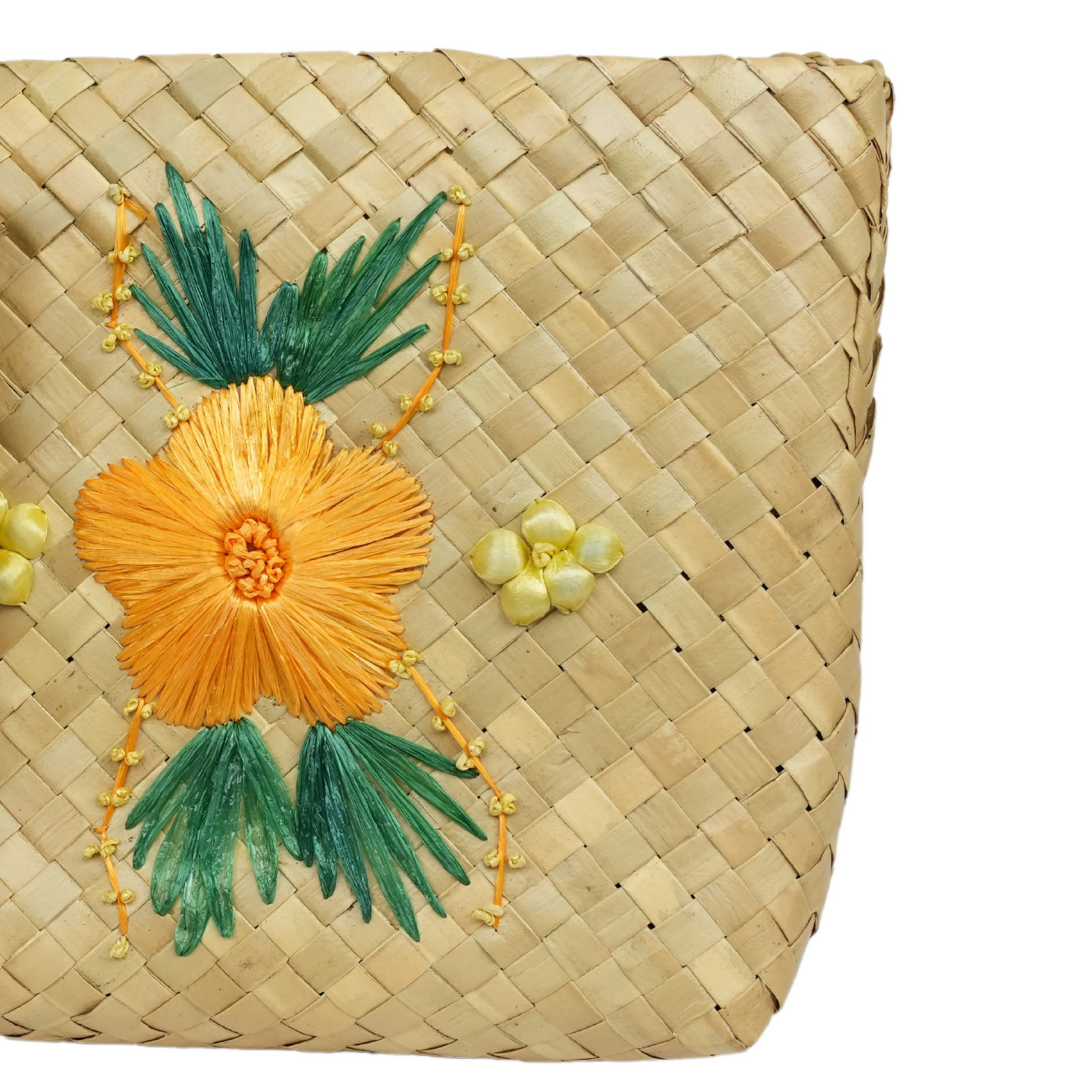 YELLOW FLOWER EMBROIDERED BAG